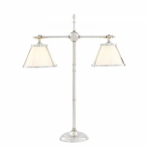 Настольная лампа Fonda от Eichholtz хром 109187 EICHHOLTZ ФОНАРЬ 062162 Белый;хром