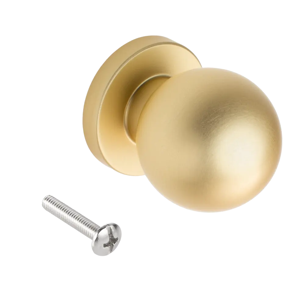Мебельная ручка-кнопка Edson 22501 25 мм золотая 89443249 STLM-2131291  - Вид №4