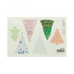 005 Водорастворимые картинки №01 21.6 x 14 см "Новогодние елки" Выдумщики