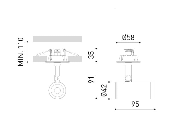 Регулируемый потолочный алюминиевый светодиодный прожектор Arkoslight Coco ARCH-00038916 - Вид №6