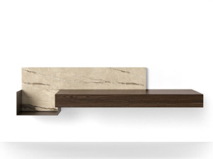 Деревянный подвесной письменный стол с ящиками