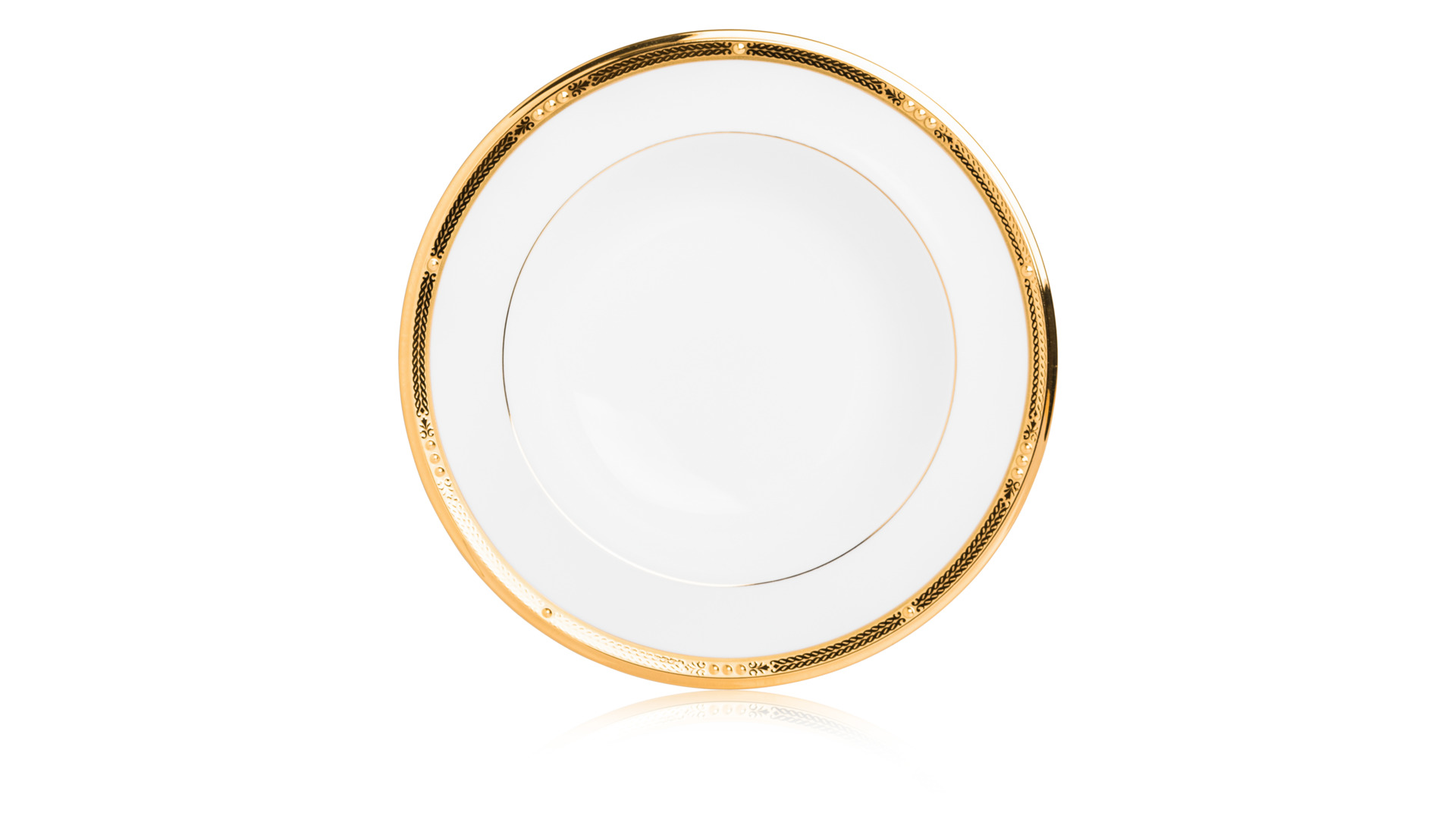 10654843 Noritake Набор тарелок суповых Noritake "Чатлайн, золотой кант" 28см, 6 шт Фарфор костяной  - Вид №1