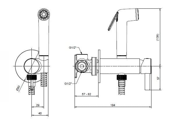 Хромированный латунный гидроскоп Bugnatese ARCH-00085177 - Вид №1