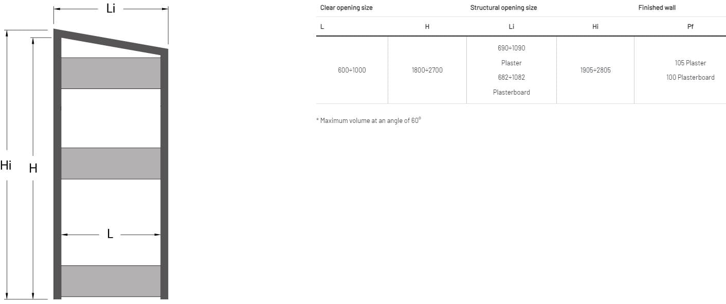 Распашная стена заподлицо двери Scrigno TRAPEZOIDALE ARCH-00041341 - Вид №2