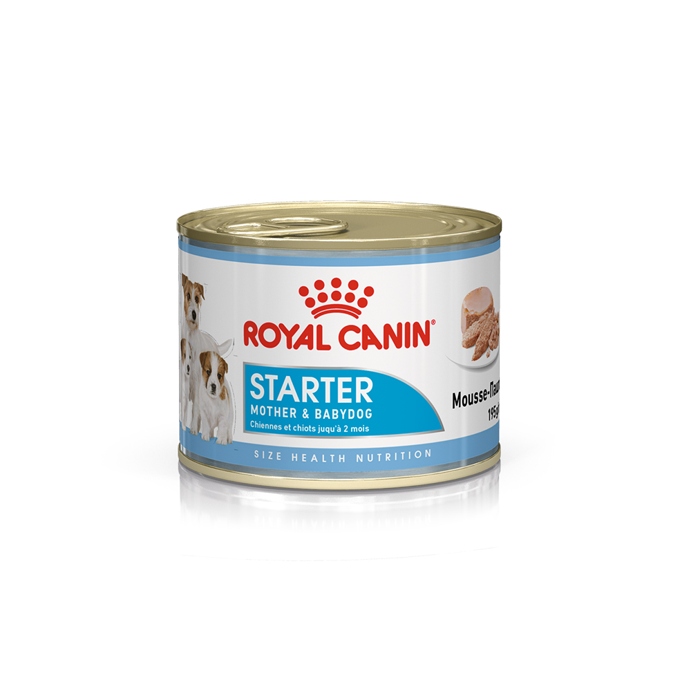 ПР0008693 Корм для щенков Starter Mousse до 2-х месяцев, беременных и кормящих сук конс. 195г ROYAL CANIN 
