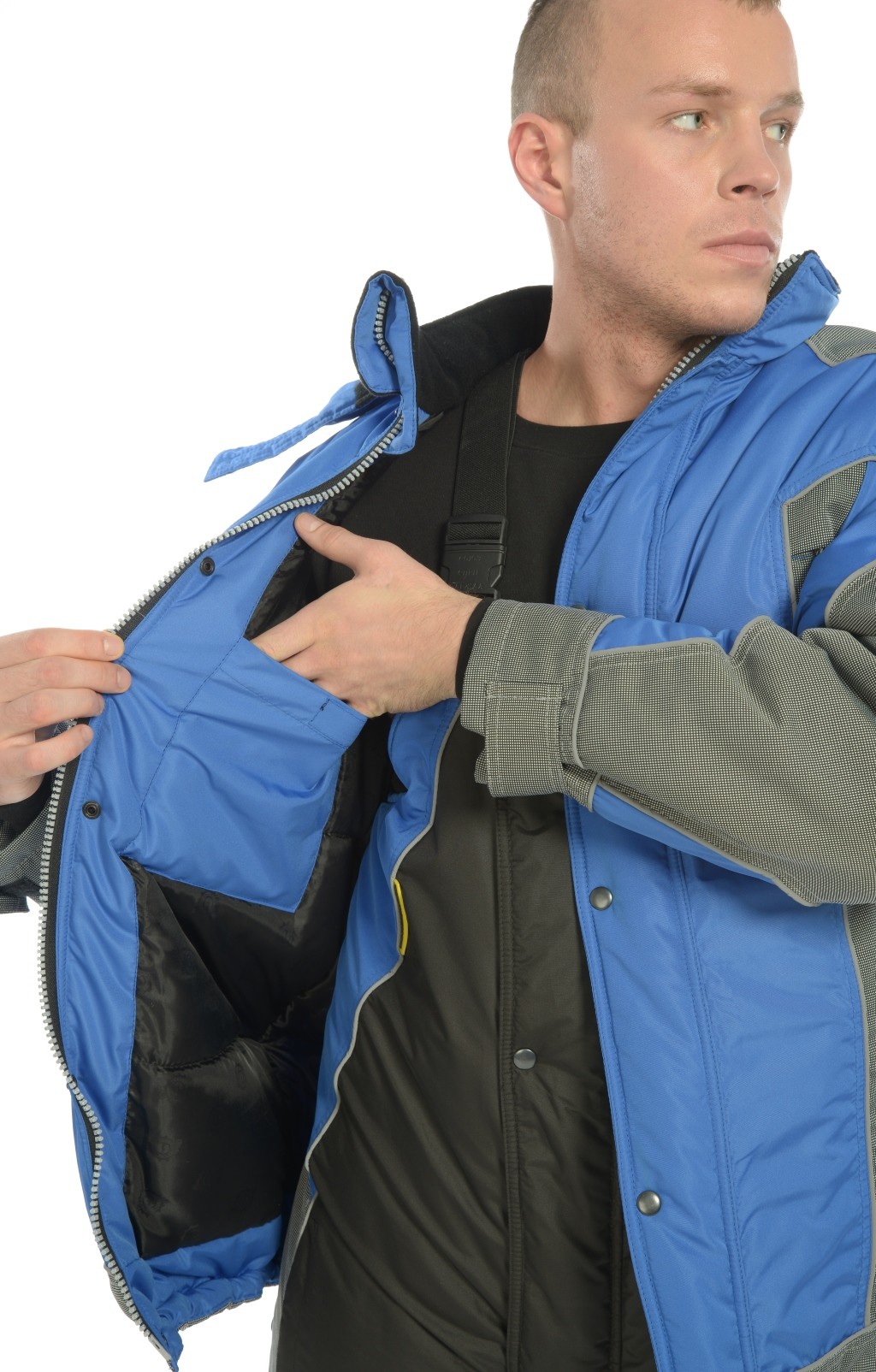 64794 Костюм "Ультра" зимний василек-черный  Зимняя спецодежда  размер 64-66/170-176  - Вид №17