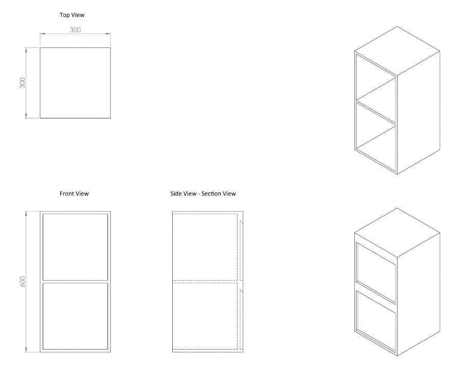 Настенный шкаф для ванной комнаты из смолы LUSSO Ethos ARCH-00096523 - Вид №5