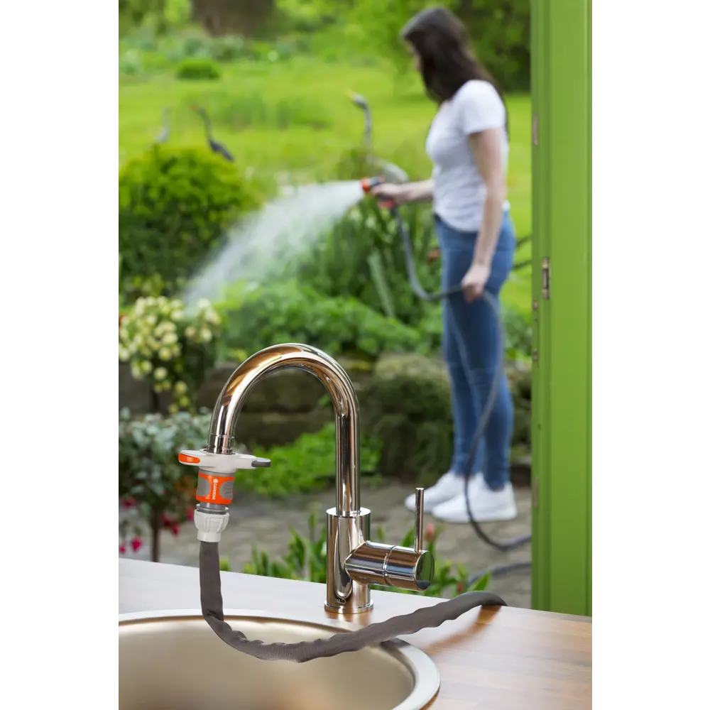 Адаптер на бытовой кран для быстрого соединения Gardena STLM-2020966 - Вид №10