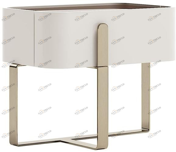 Capital Collection Прикроватная тумбочка из лакированной древесины с ящиками Eden sun-id-1401063