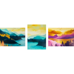 Постер Арт дизайн Счастье не за горами 30x40 см 3 шт.