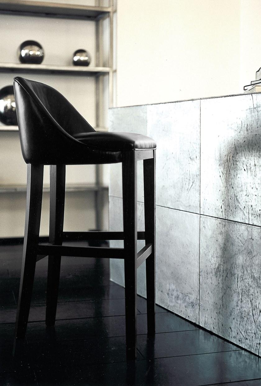 BAXTER Высокий кожаный табурет со спинкой Decor sun-id-1507486 - Вид №2