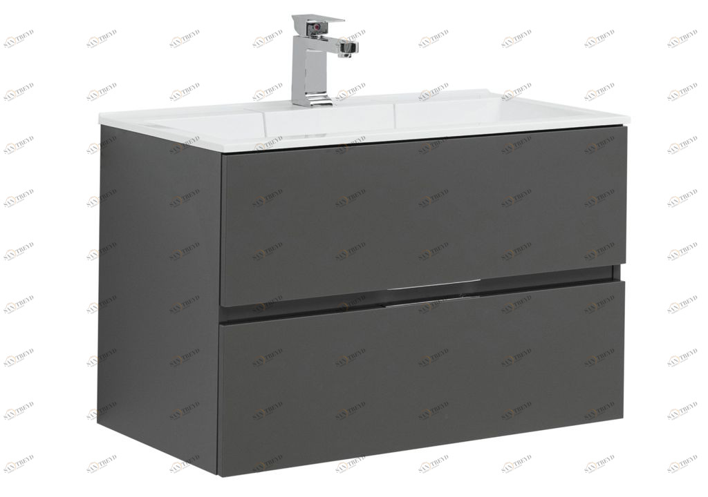 Тумба с раковиной Aquanet Алвита 80 серый антрацит 0021512000187094