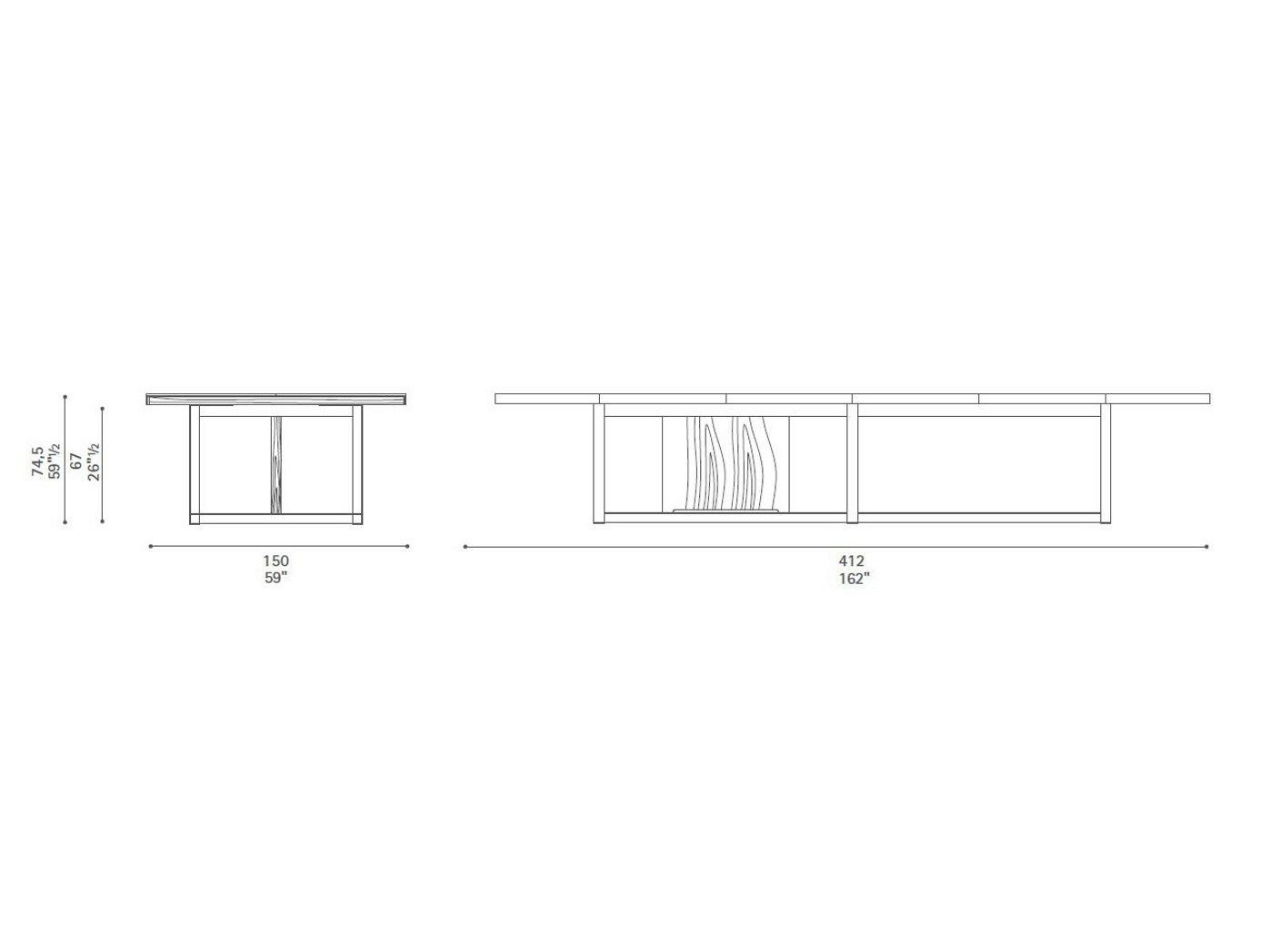 Прямоугольный стол для совещаний Poltrona Frau офис-системы управления ARCH-00088312 - Вид №6