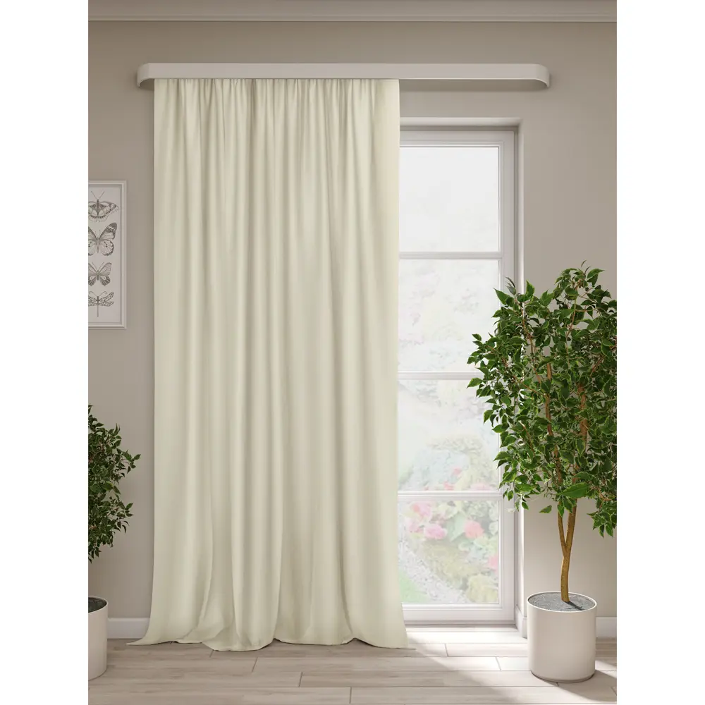 Штора на ленте димаут Ален 140x270 см цвет экрю Altali STLM-2212015
