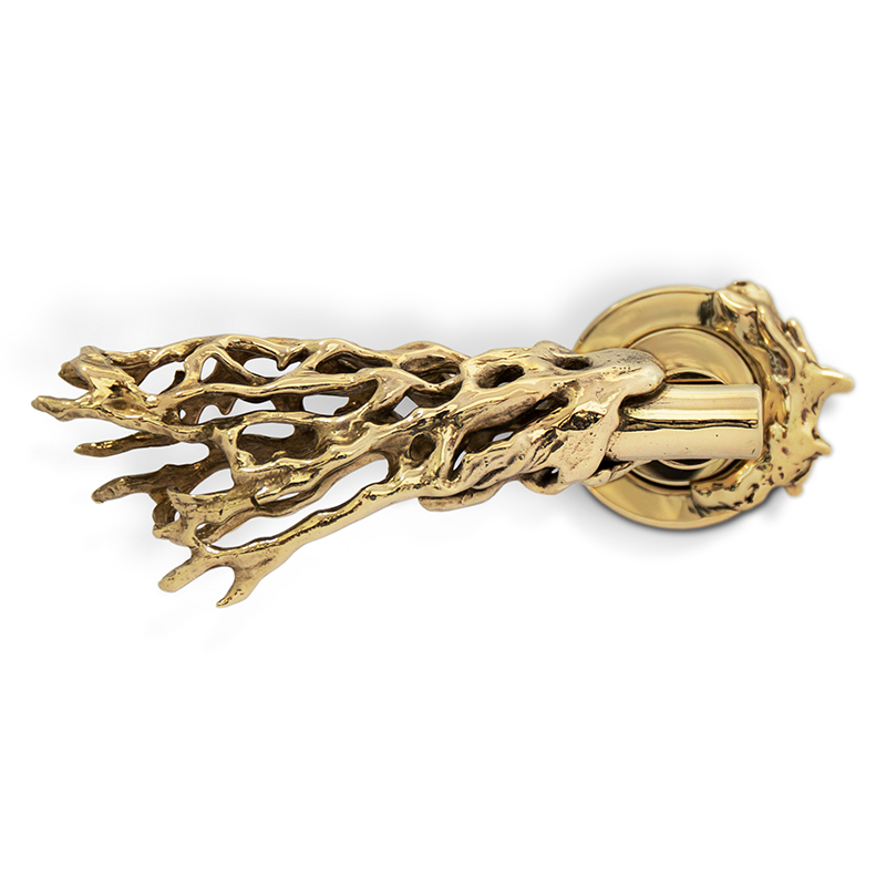 OC2027 PullCast Дверные рычаги TOILE Полированная латунь 