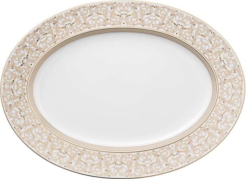 10562579 Rosenthal Versace Блюдо овальное Rosenthal Versace Медуза Гала 40см, фарфор Фарфор 
