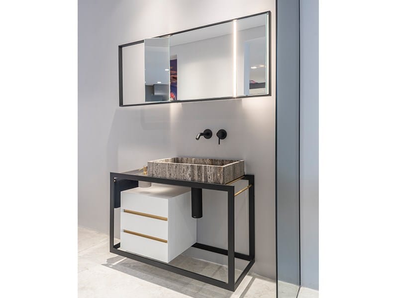 Настенное зеркало с контейнером для ванной комнаты Vallvé PERÍMETRO ARCH-00076025 - Вид №1