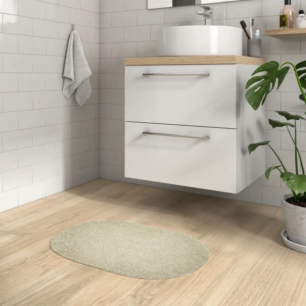 Коврик для ванной Funky 60x40 см цвет кремовый 82263400 STLM-2205496 Santreyd - Вид №4