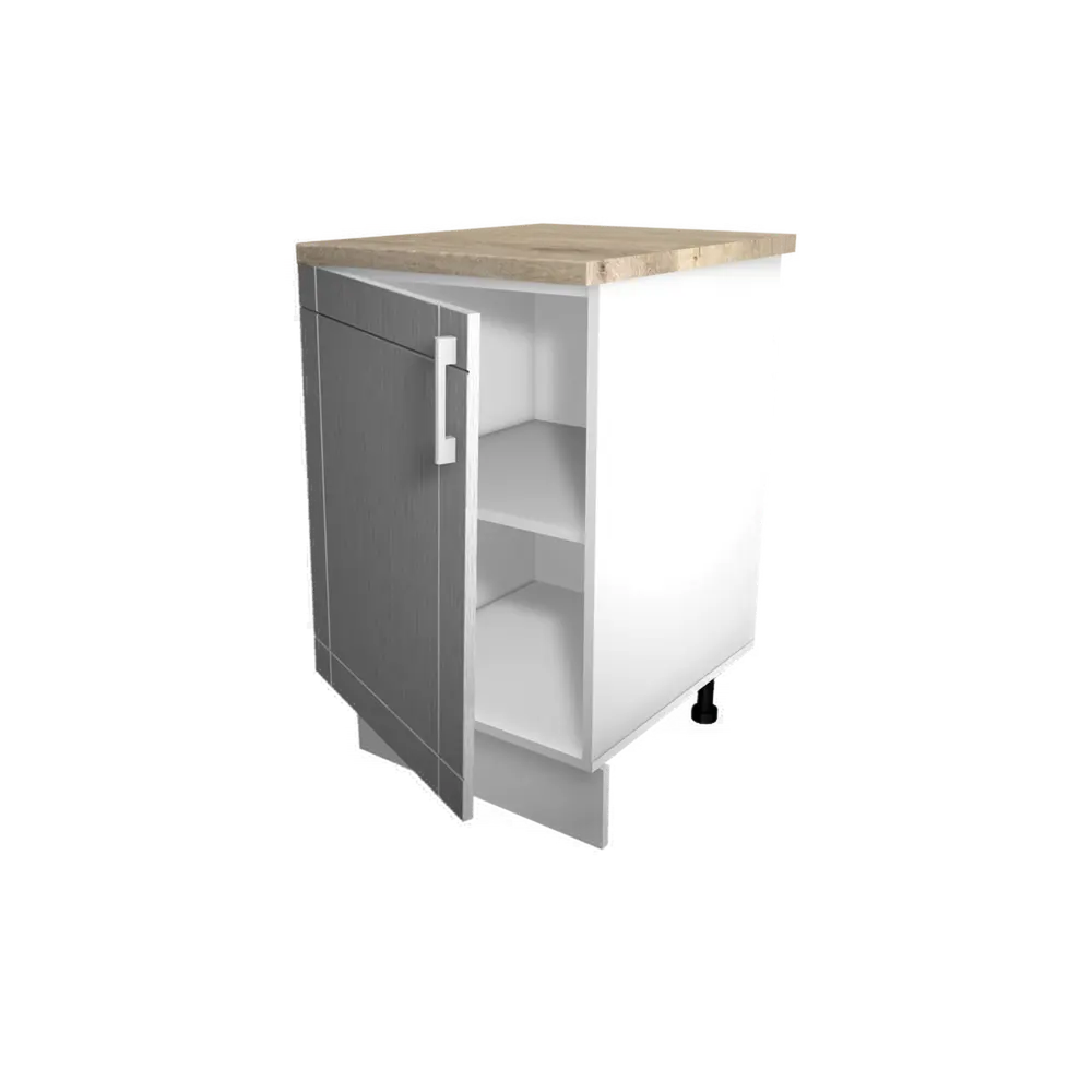 Шкаф напольный Тортора-4 86x50 см ЛДСП цвет серый 83724601 STLM-2133298 Santreyd - Вид №5