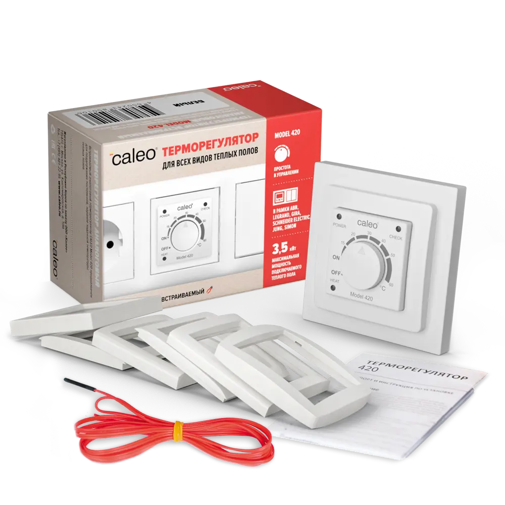 Терморегулятор для теплого пола Caleo 420 цвет белый STLM-2178231 - Вид №3