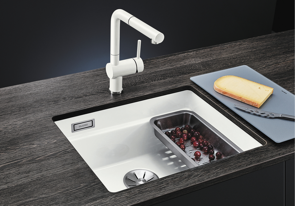 525149 Кухонная мойка Blanco Etagon 500-U Ceramic PuraPlus белый  Blanco Etagon Белый - Вид №3