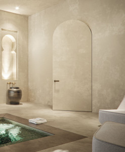 Распашная стена заподлицо двери