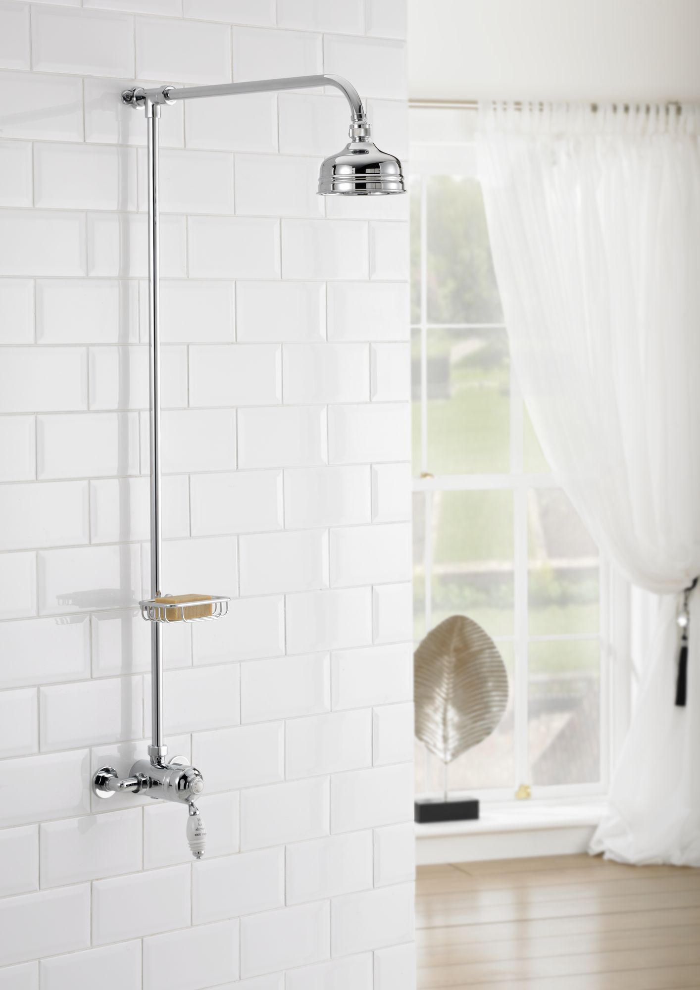 Traditional bathrooms Смеситель для душа с фарфоровой ручкой ASCOT Tbmskit1.exp.nk  - Вид №2