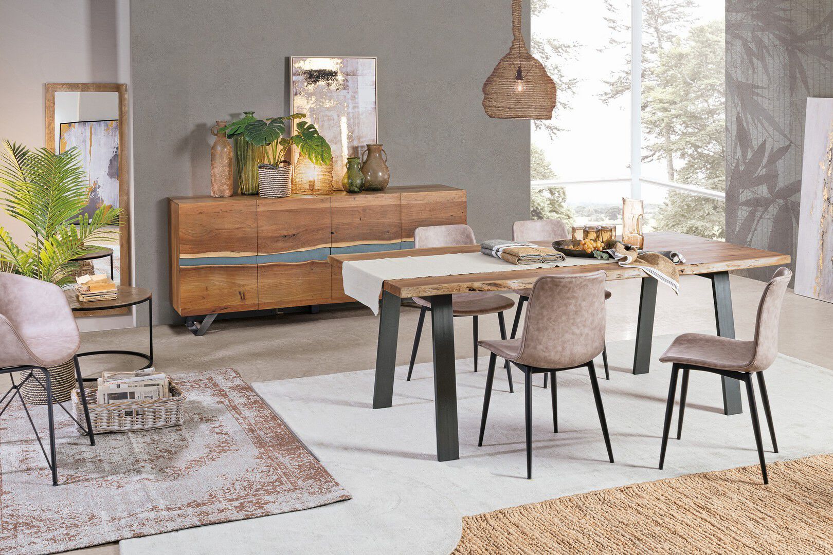 Шкаф из акации с распашными дверями BIZZOTTO Aron ARCH-00122501 - Вид №11