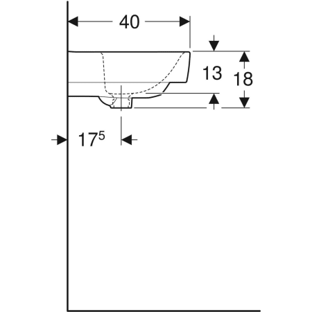 501.714.00.1 Раковина Geberit Renova Compact Geberit  - Вид №37