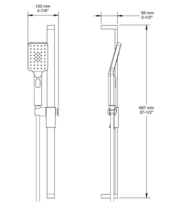 Термостатический набор для душа с душем BARIL Rec B05 ARCH-00055944 - Вид №5