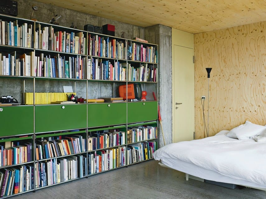 Секционный книжный шкаф из металла USM USM Haller System ARCH-00108209 - Вид №1