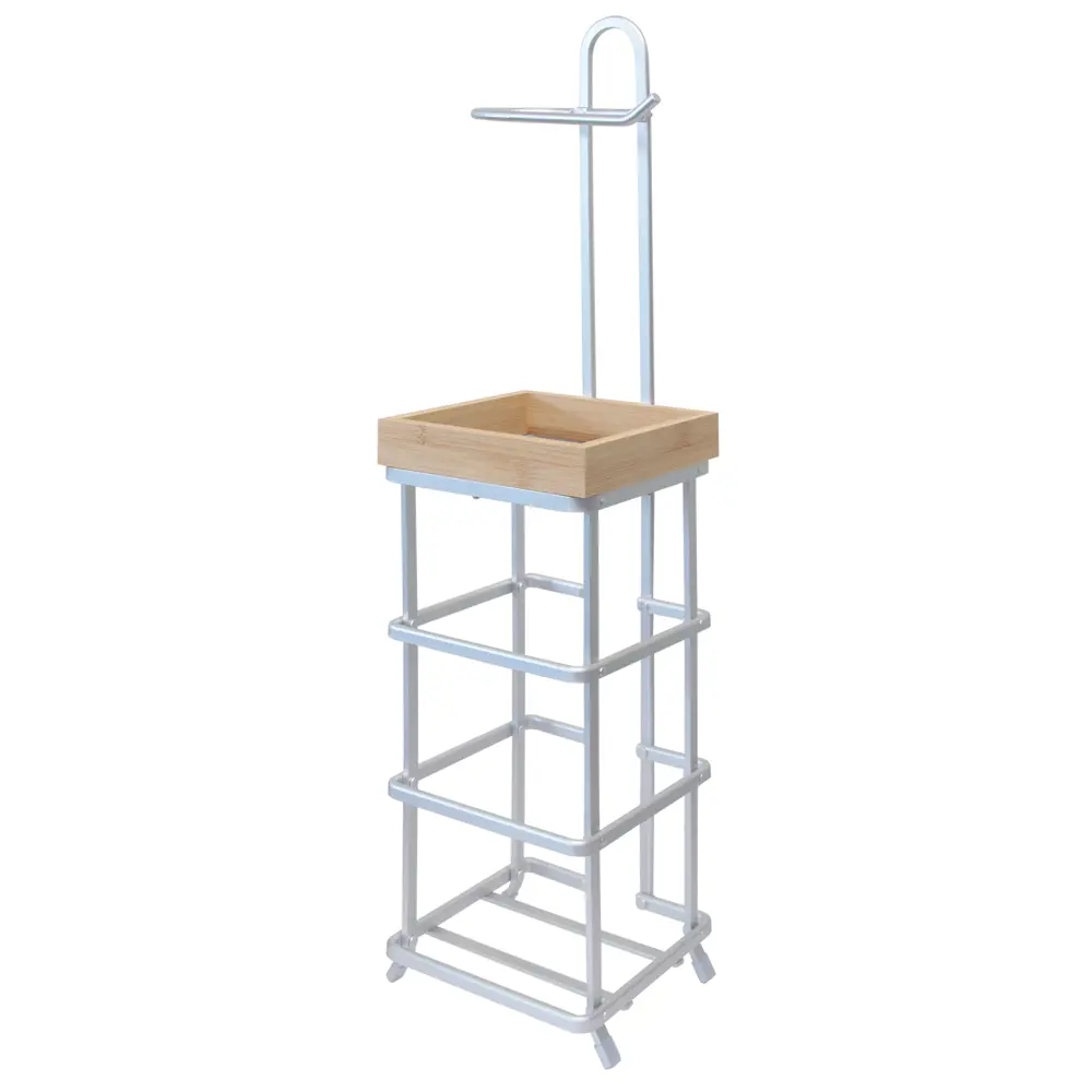 Стойка для туалетной бумаги Kaget с накопителем алюминий цвет серый GROMELL STLM-2040075