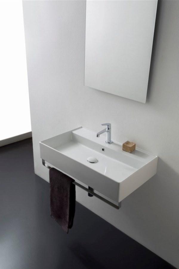 Подвесная раковина настенная овальная Scarabeo Ceramiche Teorema 2.0 белая sun-id-1391994 - Вид №2