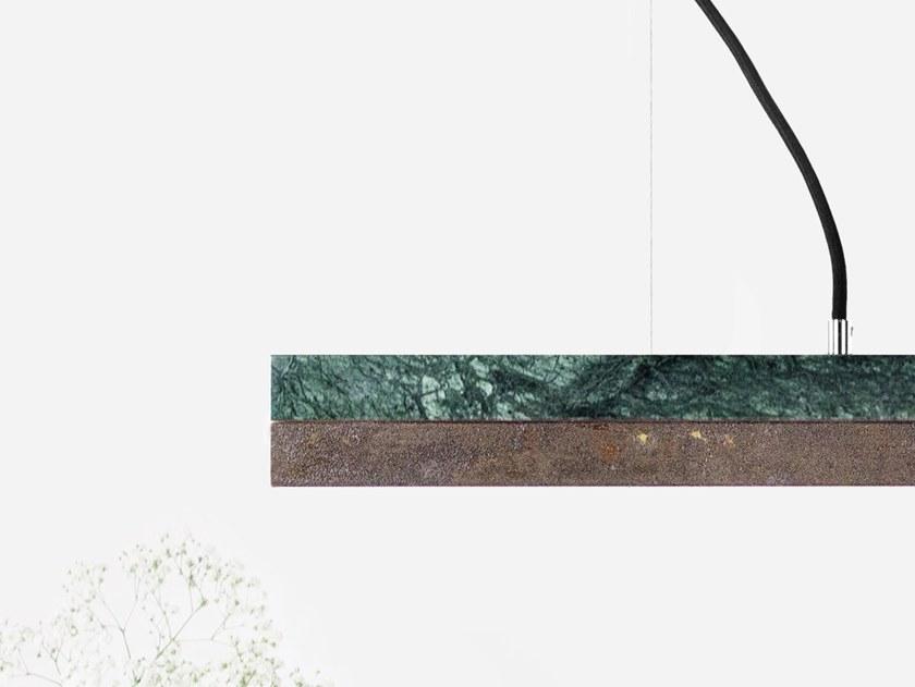 GANTlights Светодиодный подвесной светильник из гватемальского мрамора и Corten ™ C sun-id-1375633 - Вид №2