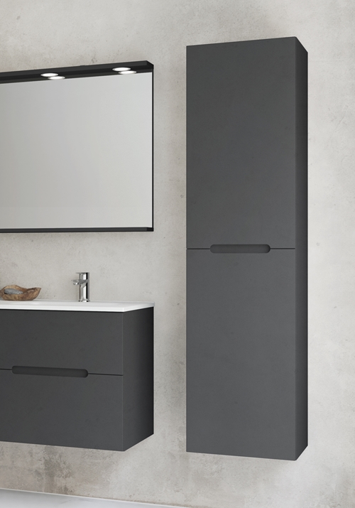 1390422 Высокий Шкаф Большой Softclose Anthracite Hafa  Антрацитовый  - Вид №1