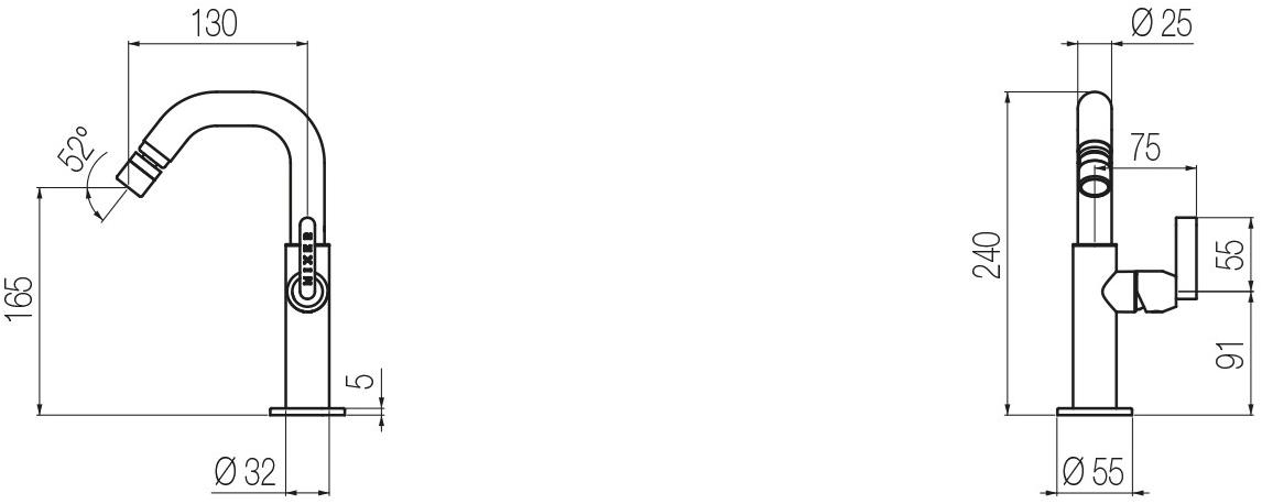 GEDA Смеситель для биде из латуни на террасе Koè Koe18 Santreyd - Вид №1