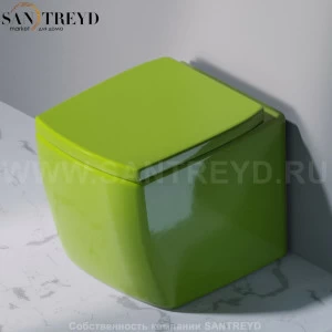 S501.121 Приставной унитаз напольный Зеленый A. e T. Italia SQUARE Италия