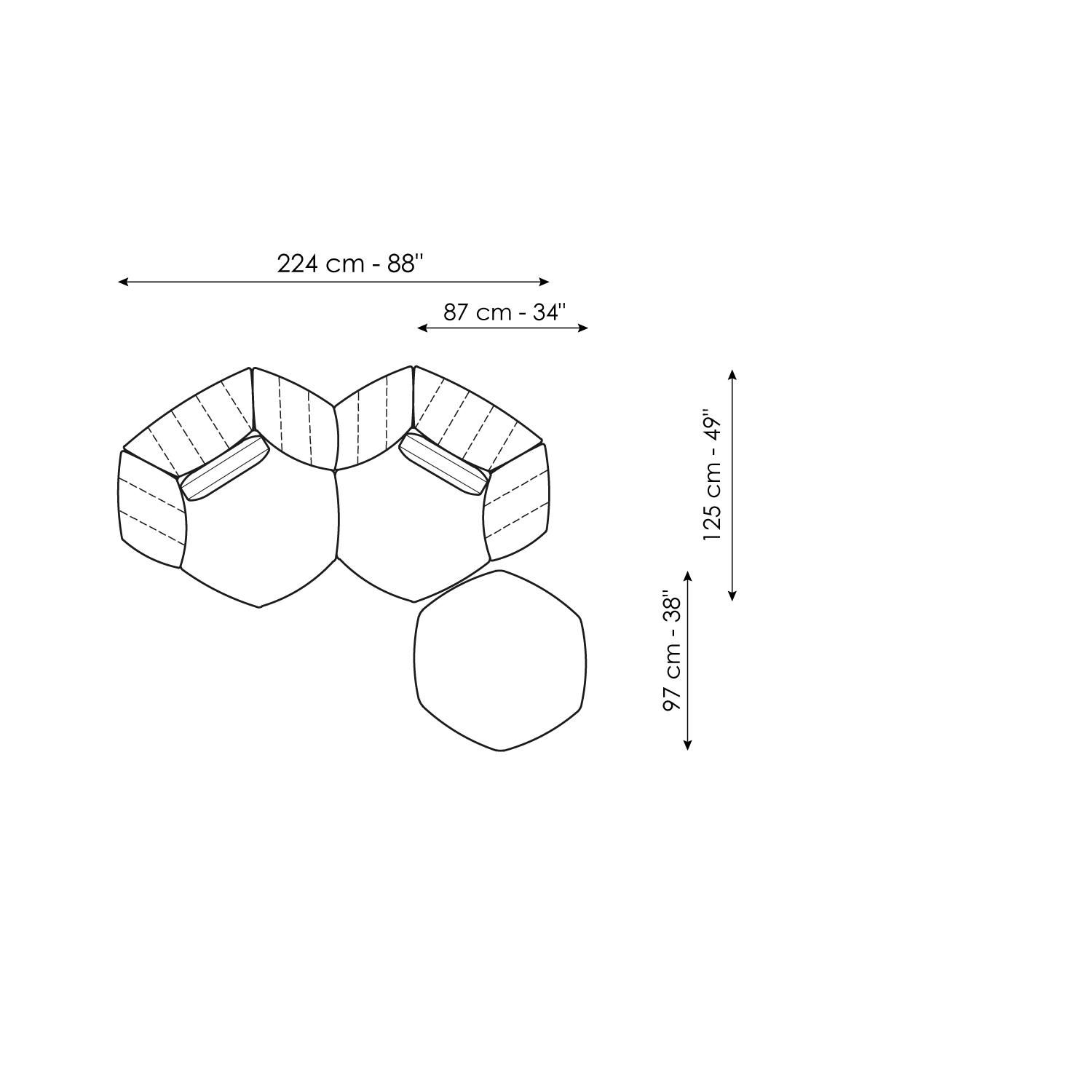 Ткань диван BONALDO PANORAMA NEW ARCH-00086500 - Вид №8