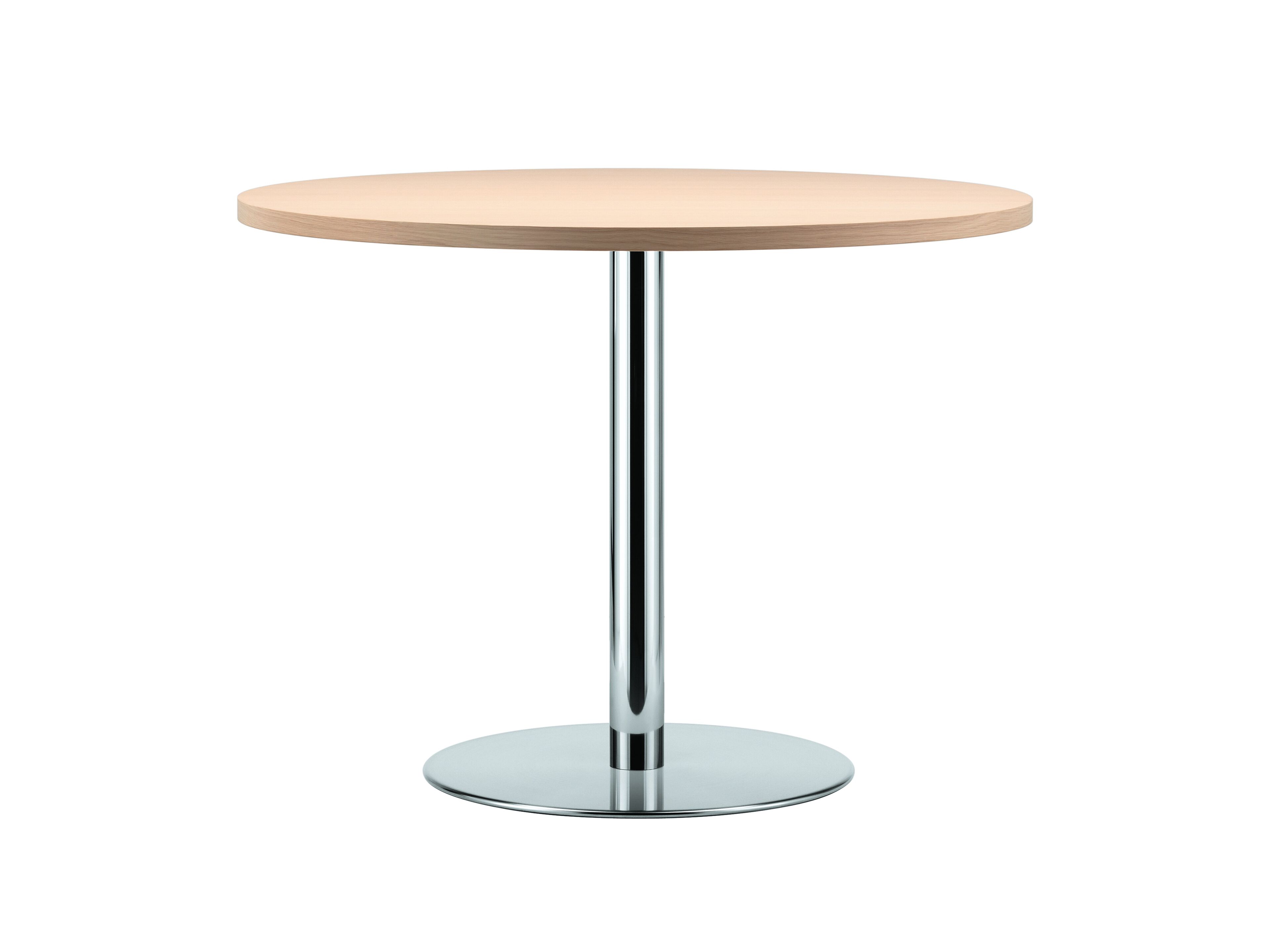 Круглый стол из нержавеющей стали и дерева THONET S 1123 ARCH-00093080
