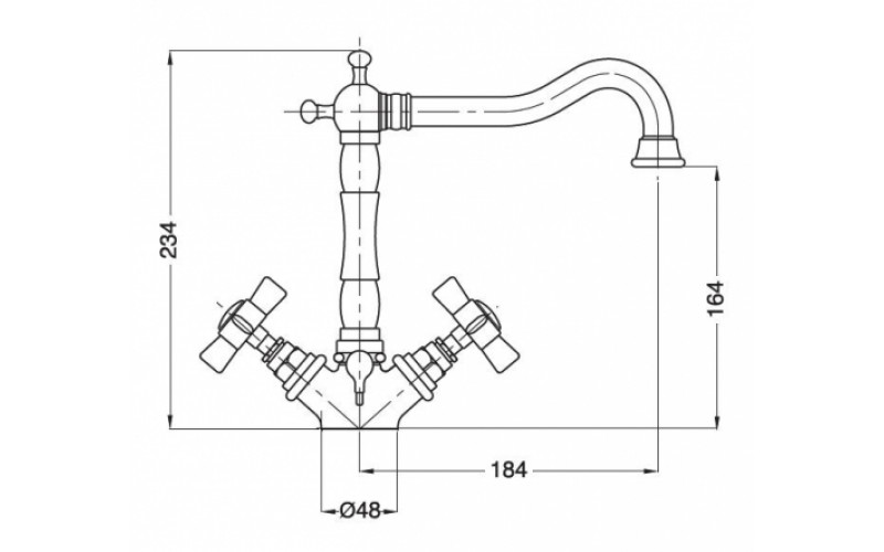 19361 Смеситель Migliore Princeton - Вид №1