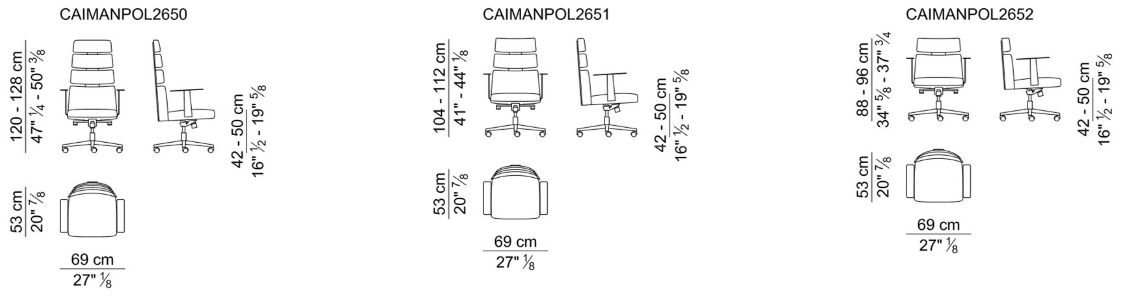 Кожаное вращающееся офисное кресло с высокой спинкой i 4 Mariani CAIMAN ARCH-00046570 - Вид №3