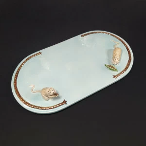 Доска для сыра (Золото) голубой/золото