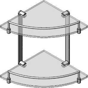 70152 Полка подвесная цвет хром LANGBERGER Accessories - Вид №2