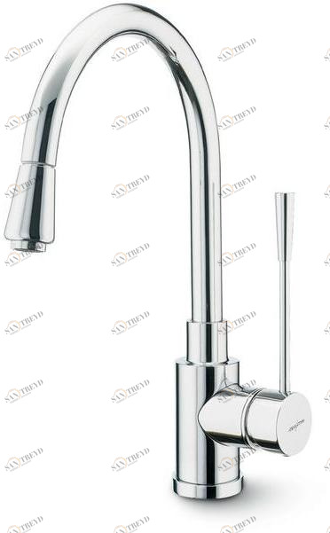 newform Кухонный смеситель с поворотным изливом и вытяжным душем X-trend kitchen 2453