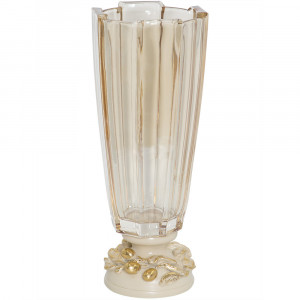 52104 BOGACHO Ваза Oliva Branch Gold Айвори мрамор, стекло