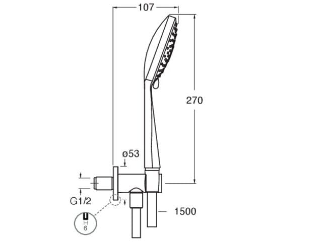 Настенный ручной душ с системой защиты от накипи с держателем CRISTINA Rubinetterie дополнения для душа / ванны / умывальника-Shower &amp ARCH-00138084 - Вид №2