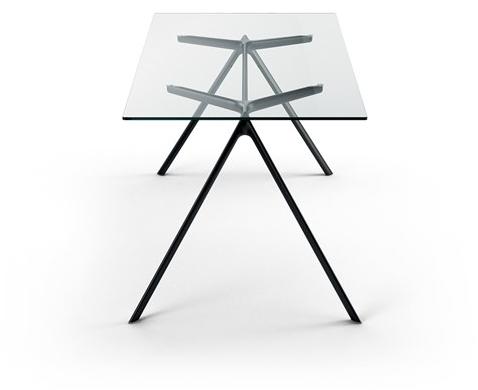 Alias Прямоугольный стол из алюминия и стекла Dry 45a - Вид №2