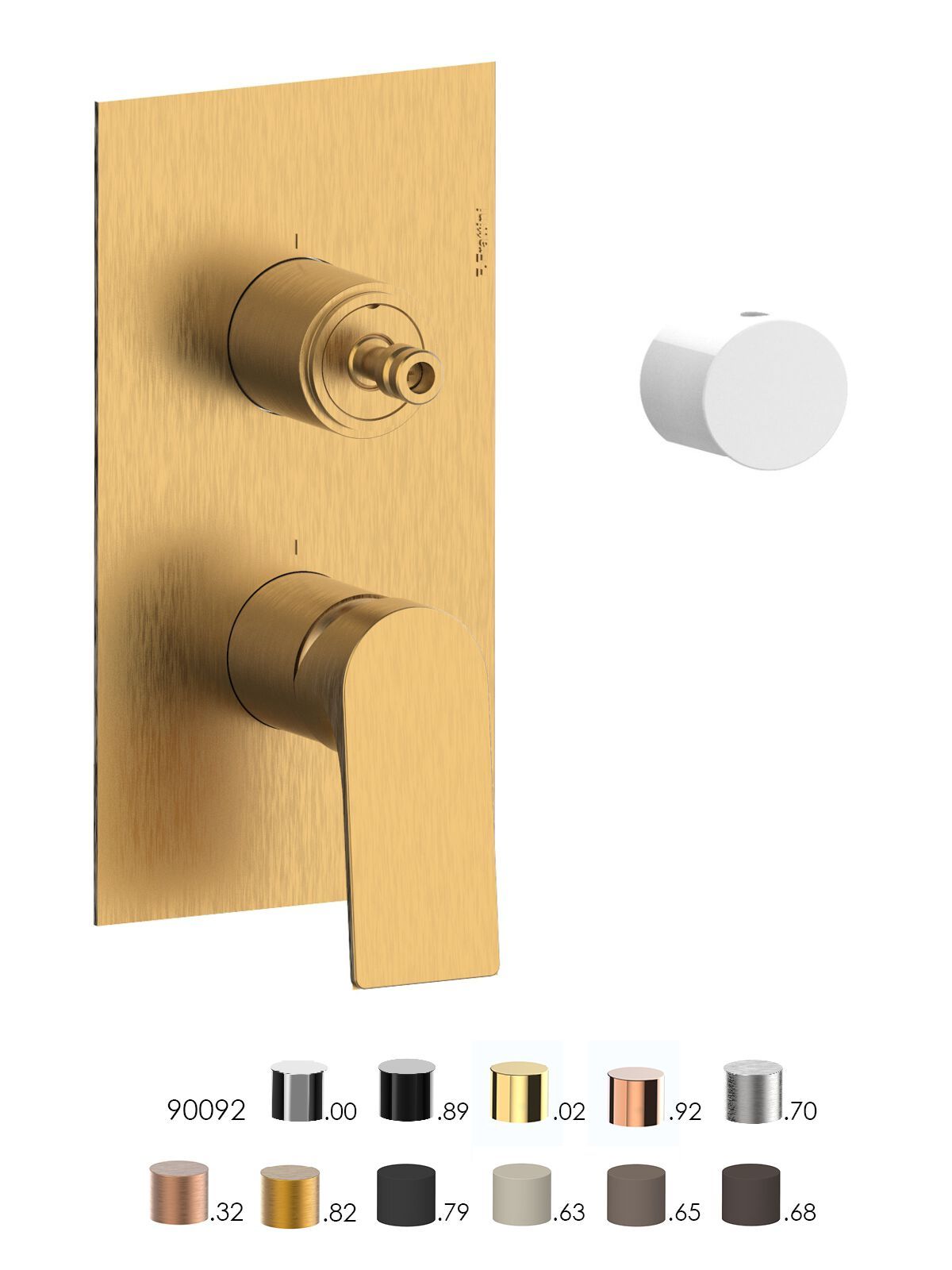 Однорычажный встраиваемый смеситель для душа с переключателем Rubinetterie Frattini Нарцисс ARCH-00114598 - Вид №4