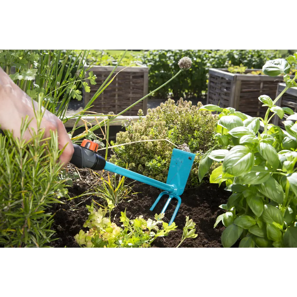 Мотыжка Gardena насадка комби, 3 зубца, 6.5 см пластик/сталь синий/черный 82135072 STLM-2147854  - Вид №6