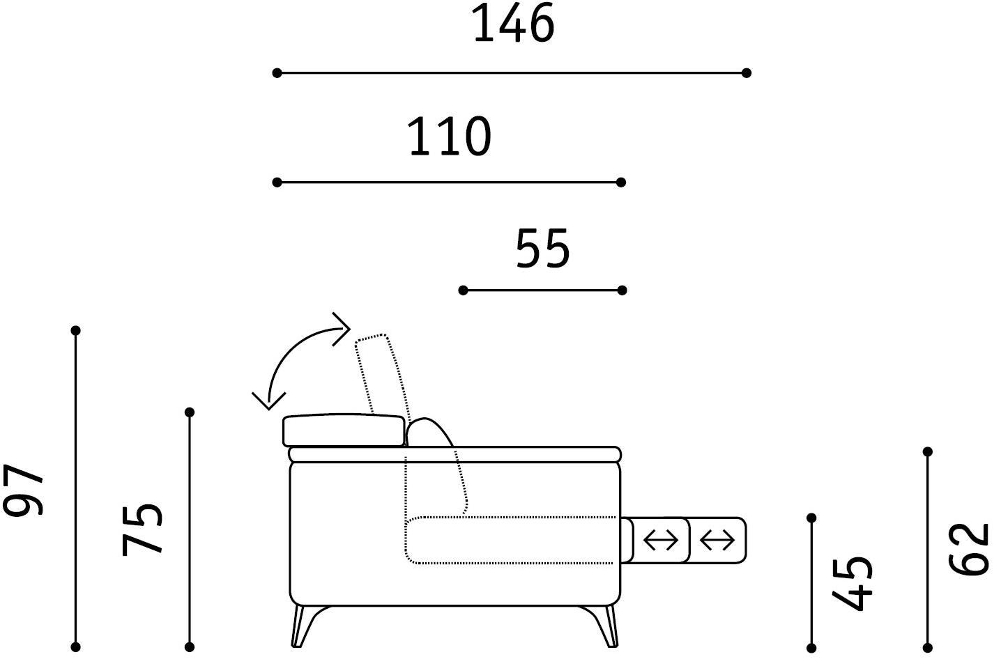 Febal Casa Диван-кресло со съемным кожаным чехлом sun-id-1361803 - Вид №4